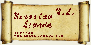 Miroslav Livada vizit kartica